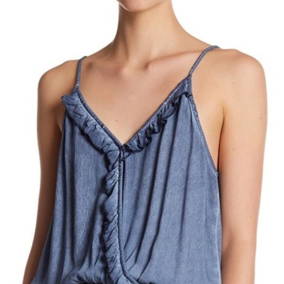 Vintage Havana Mineral Wash  Ruffle Surplice - Picture 3 of 7